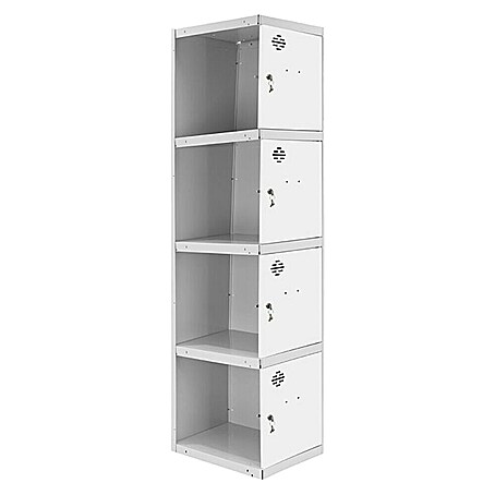 Simonrack Simonlocker Taquilla Doors Adicional Desmontada (Ancho: 30 cm, Número de puertas: 4 ud., Gris/Blanco)