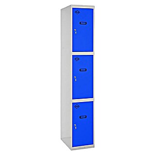 Simonrack Simonlocker Taquilla Doors Inicial Desmontada (L x An x Al: 50 x 30 x 180 cm, Número de puertas: 3 ud., Gris/Azul)