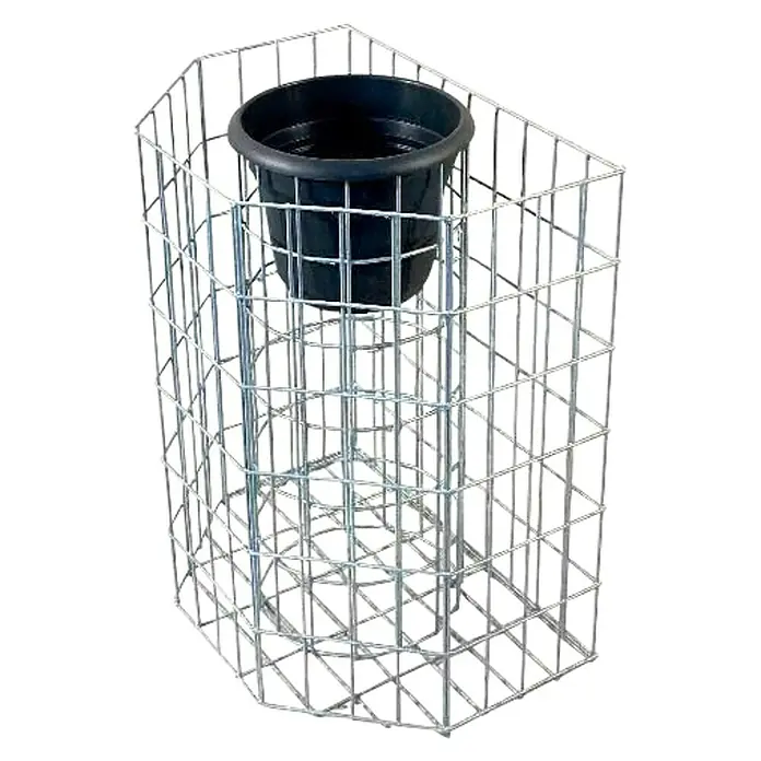 Gabiona Gabionensäule - Höhe: 62 cm, Stahl, Maschenbreite: 50 mm, Maschenhöhe: 100 mm - Der Gabionen-Pflanzkübel ist ein dekoratives Element für den Garten, das mit Steinen oder anderen Materialien befüllt werden kann, um einen einzigartigen Look zu schaffen.
