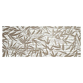 La Platera Zidna pločica Shui White Leaves (35 x 90 cm, Bijele boje/Smeđe boje)