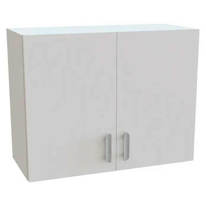 Top Element B Mueble alto de cocina - An x Pr x Al: 80 x 33 x 70 cm, Blanco - Elegante mueble colgante blanco con dos puertas y tiradores lisos, ideal para almacenamiento adicional en cualquier habitación.