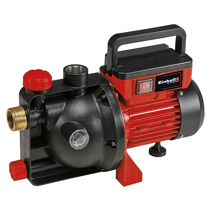 Einhell Gartenpumpe GC-GP 6040 ECO - Leistung: 600 W, Max. Fördermenge: 4.000 l/h - Abbildung einer Einhell Hauswasserautomat GC-GP 6040 ECO, ideal für die Gartenbewässerung und die Hauswasserversorgung.