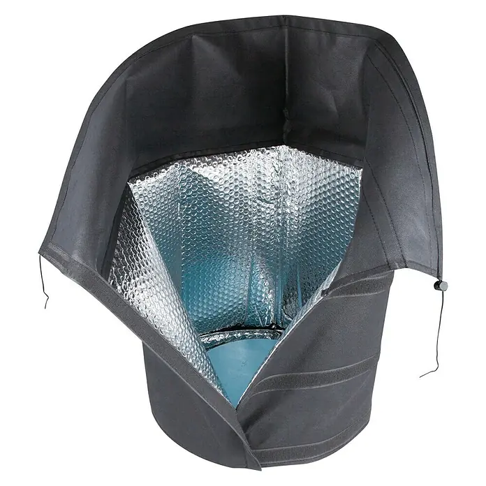 Produktbild von Winter-Frostschutzhaube Für Wasserhähne – 40x50cm, Wasserdichtes 600D-PVC, Grau, Mit Klettverschluss, Für Garten Und Außenbereich