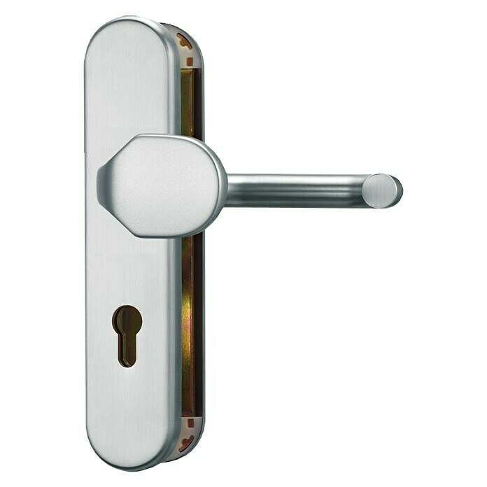 Abus Schutzbeschlag KLT512 (Feuerschutztür, Aluminium, Türstärke: 37 mm - 47 mm, Knopf außen, Drücker innen)