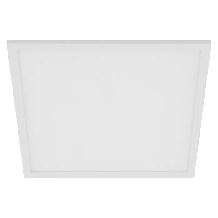Tween Light LED-Panel RGB-RC-CCT-DIM - 15,5 W, L x B x H: 30 x 30 x 5,5 cm, Weiß, RGBW - Nahaufnahme einer weißen, quadratischen LED-Deckenleuchte mit schlichtem, modernem Design und sanfter Beleuchtung.