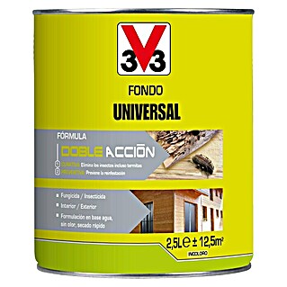 V33 Protección para madera fondo Universal Doble Acción (Incoloro, 2,5 l)