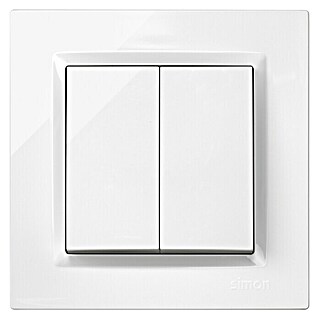 Simon 10 Conmutador doble (Blanco, En pared, Plástico, 10 AX)