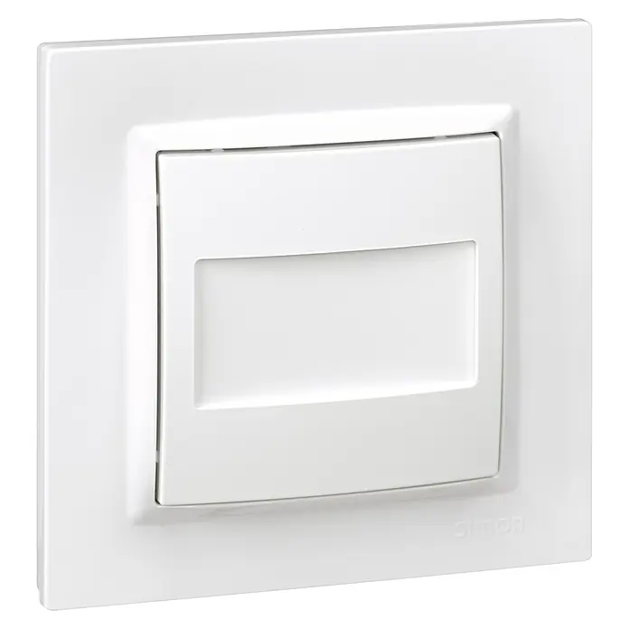 Simon 10 Tapa ciega - Blanco, Plástico, IP20, Colocar - Tapa blanca Simon para interruptor o enchufe, diseño cuadrado con un centro que sobresale. Estilo minimalista y moderno.