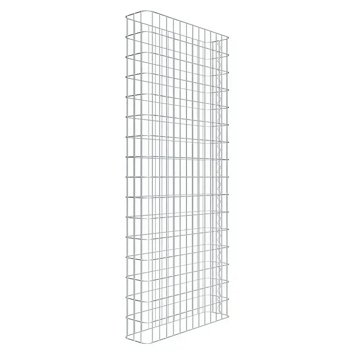 Gabiona Gabione - 67 x 17 x 160 cm, Stahl, Maschenbreite: 50 mm, Maschenhöhe: 100 mm - Ansicht eines Lagerregals aus Metall, das für schwere Lasten ausgelegt ist und sich perfekt für Lager oder industrielle Umgebungen eignet.