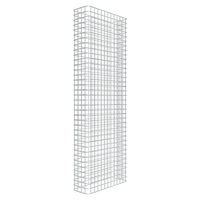 Gabiona Gabione - 62 x 22 x 180 cm, Stahl, Maschenbreite: 50 mm, Maschenhöhe: 50 mm - Ein detailliertes Bild eines weißen, gitterartigen Kühlkörpers mit quadratischen Öffnungen, ideal für effiziente Wärmeableitung in Elektronik.