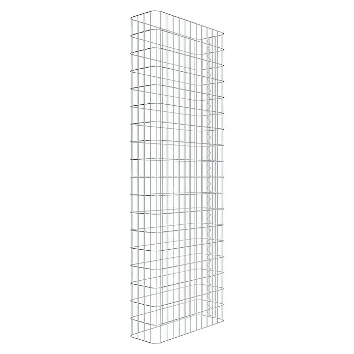 Gabiona Gabione - 62 x 22 x 180 cm, Stahl, Maschenbreite: 50 mm, Maschenhöhe: 100 mm - Abbildung eines Gitterrahmens aus Aluminium. Das stabile Gitter ist ideal für den Aufbau von Regalen oder zur Warenpräsentation.