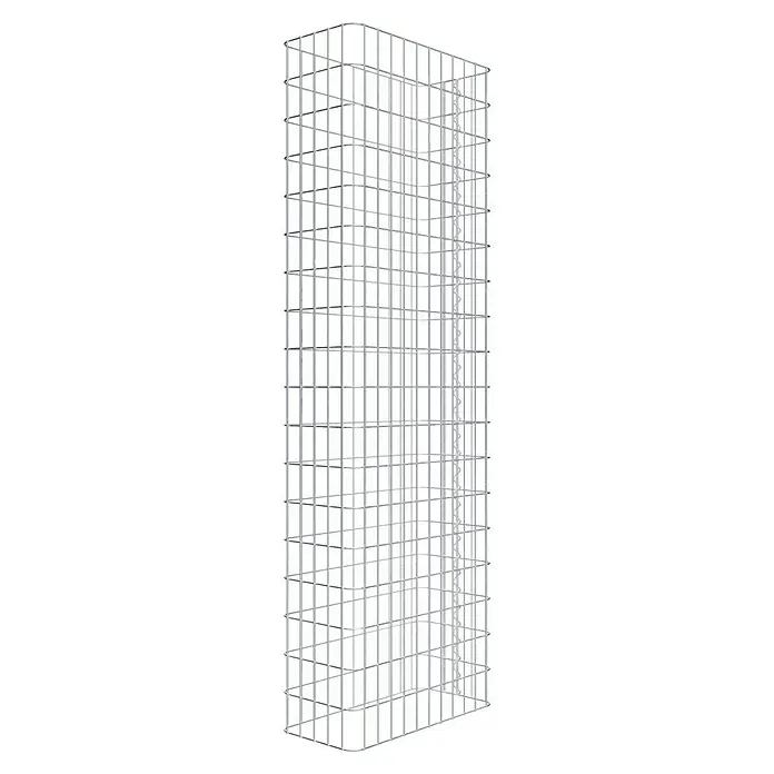 Gabiona Gabione - 57 x 27 x 180 cm, Stahl, Maschenbreite: 50 mm, Maschenhöhe: 100 mm - Ein großes, hochaufragendes Gabionen-Stahlgitter, das robust und langlebig ist. Ideal für den Einsatz im Garten- und Landschaftsbau.