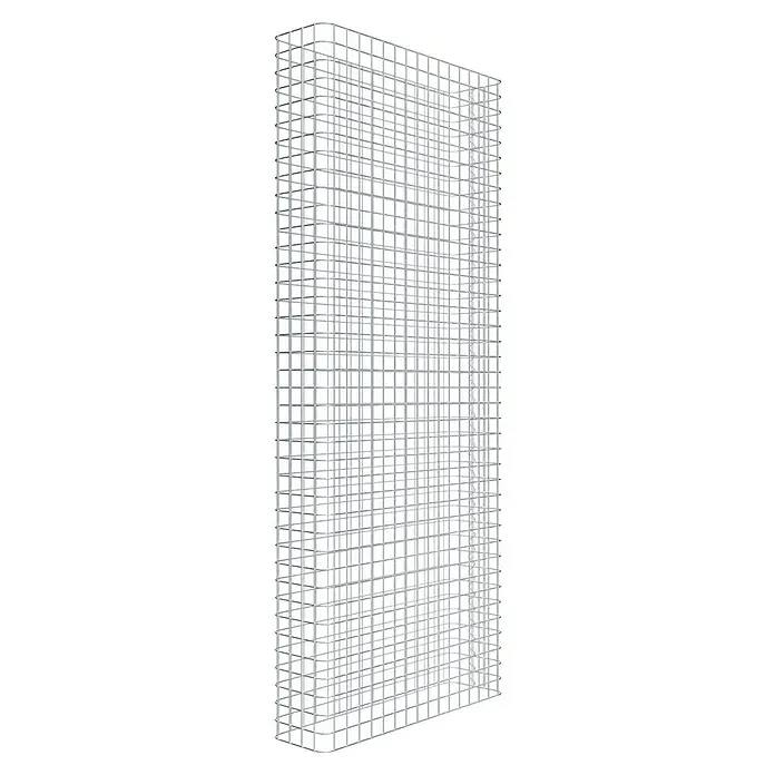 Gabiona Gabione - 82 x 22 x 200 cm, Stahl, Maschenbreite: 50 mm, Maschenhöhe: 50 mm - Metallregal mit quadratischem Gitterdesign, ideal für Lagerung und Organisation. Robustes und stilvolles Aufbewahrungssystem.