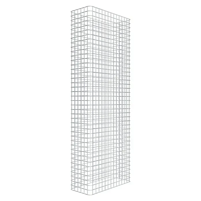 Gabiona Gabione - L x B x H: 72 x 27 x 200 cm, Stahl, Maschenbreite: 50 mm, Maschenhöhe: 50 mm - Gitterförmiges Weinregal aus Metall, ideal zur stilvollen Aufbewahrung und Präsentation Ihrer Weinsammlung. Das moderne Design fügt sich nahtlos ein.
