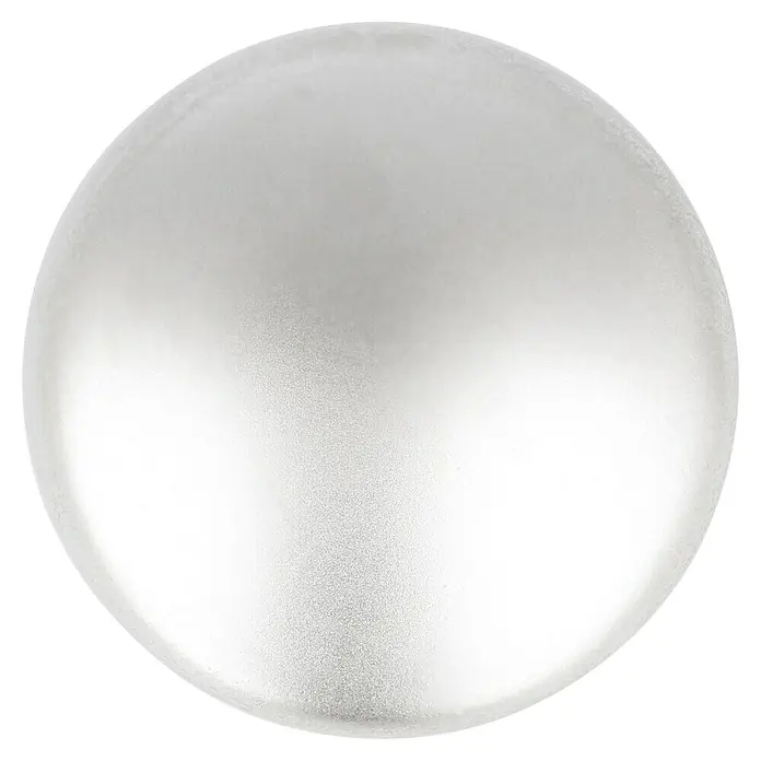 MöbelknopfTyp Möbelgriff: Knopf, Ø x H: 25 x 22 mm, Vernickelt - Nahaufnahme einer glänzenden, silberfarbenen Kugel, die ein elegantes und minimalistisches Designobjekt darstellt.