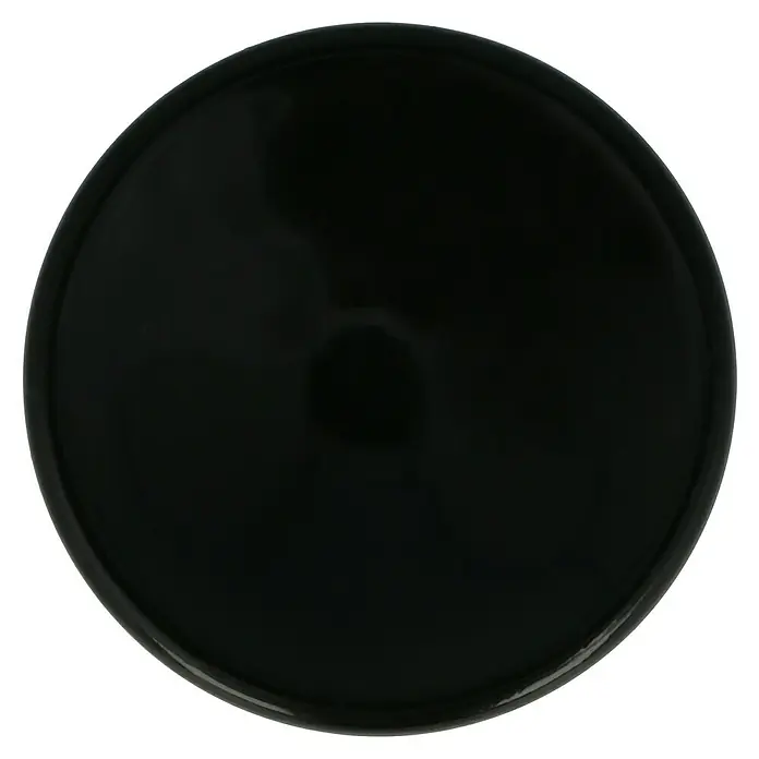 Häfele Pomo para muebles - Tipo de tirador del mueble: Botón, Ø x Al: 40 x 25 mm, Plástico, Negro - Plato negro brillante con una superficie lisa que refleja la luz, ofreciendo un aspecto moderno y elegante.
