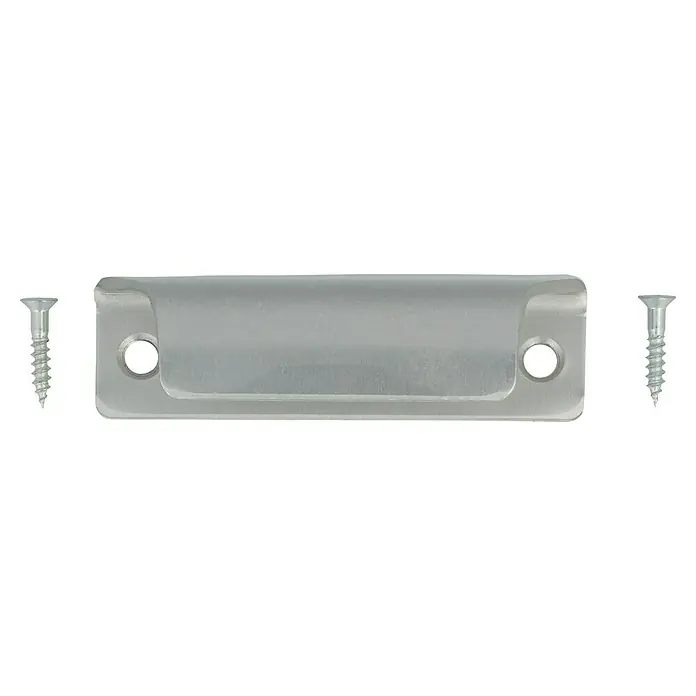 Häfele Tirador para muebles - Aluminio, Largo: 80 mm - Tirador de dedo de metal con dos tornillos. El tirador es ideal para cajones o armarios y viene con tornillos a juego.