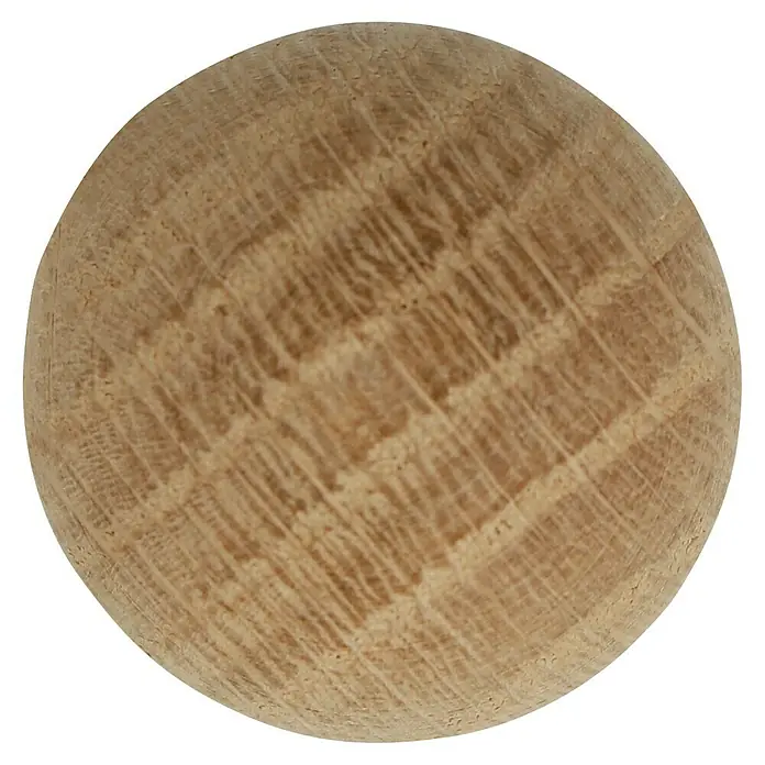 Häfele Pomo para muebles - Tipo de tirador del mueble: Botón, Ø x Al: 25 x 25 mm, Madera - Primer plano de una bola de madera, que muestra la fina veta y la textura natural de la madera, ideal para proyectos de manualidades.