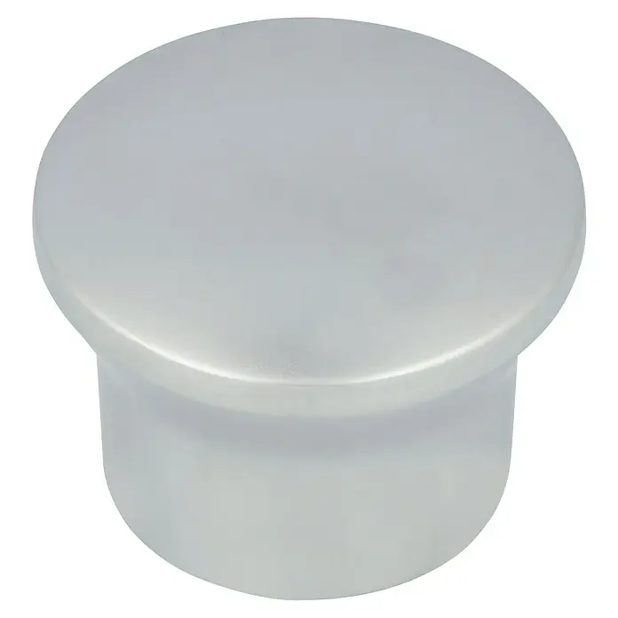 Häfele Pomo para muebles - Tipo de tirador del mueble: Botón, Cromado, An x L: 35 x 26 mm - Primer plano de un elegante tirador de mueble plateado, perfecto para modernizar cajones o armarios con su diseño elegante.