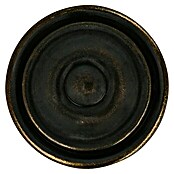 Pomo para muebles (Ø x Al: 36 x 26 mm, Zinc fundido, Marrón, Diámetro roseta: 21 mm)