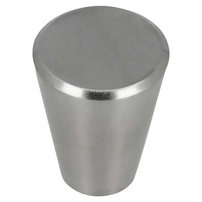 Häfele Pomo para muebles - Tipo de tirador del mueble: Botón, Ø x Al: 20 x 24 mm - Primer plano de un tirador de mueble moderno de color plata con forma redondeada, ideal para diseños de muebles elegantes.
