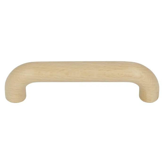 Häfele Tirador para muebles - Madera, Lacado, An x L: 30 x 100 mm, Haya - Tirador de madera para cajones y muebles, color natural, forma redondeada para una fácil instalación y un agarre cómodo.