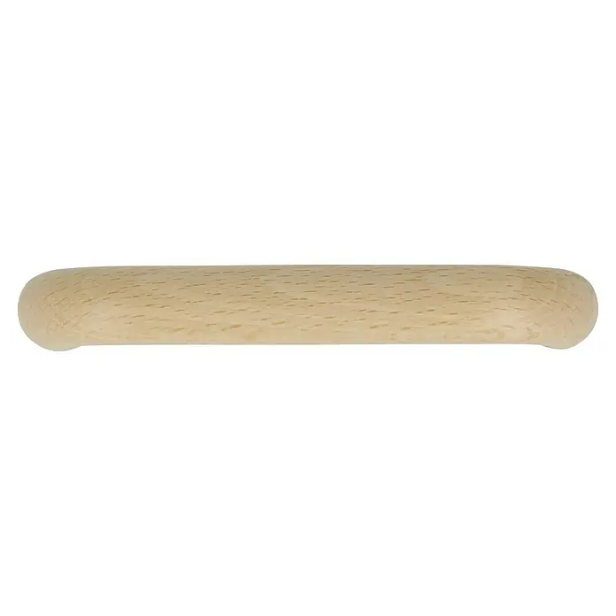 Häfele Tirador para muebles - Madera, Lacado, An x L: 30 x 100 mm, Haya - Primer plano de una pieza de joyería de madera con grano natural, perfecta para accesorios elegantes y proyectos DIY creativos.