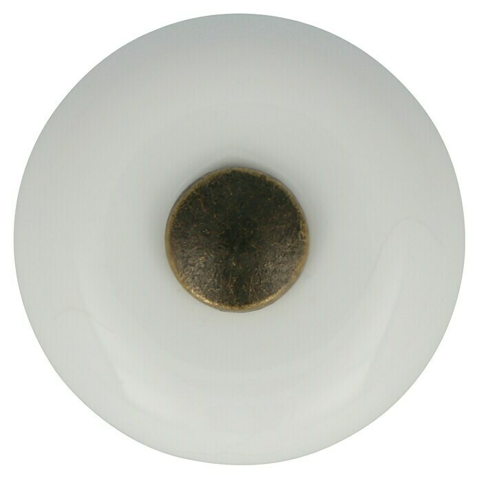 Okrugla ručka za namještaj (Ø x V: 30 x 30 mm, Porculan, Smeđa)