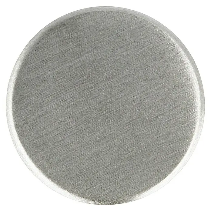 Möbelknopf - Typ Möbelgriff: Knopf, Ausführungseigenschaft: Edelstahl, Ø x L: 25 x 22 mm, Matt - Gebürsteter silberner Knopf mit feiner Textur, ideal für verschiedene kreative Projekte und handwerkliche Arbeiten.