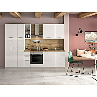 Marinelli Cucine Vormontierte Küchenzeile Irene (Breite: 285 cm, Weiß, Mit Elektrogeräten)