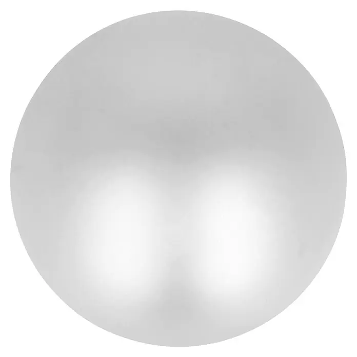 Möbelknopf - Typ Möbelgriff: Knopf, Sonstige, Verchromt, Durchmesser: 24 mm - Nahaufnahme einer runden, grauen Deckenleuchte, die ein sanftes, diffuses Licht ausstrahlt und eine moderne Atmosphäre erzeugt.