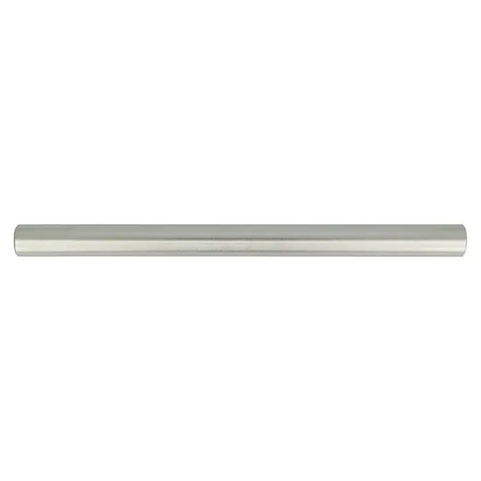 Möbelgriff - Typ Möbelgriff: Stange, Ø x L: 12 x 190 mm, Stahl, Vernickelt - Nahaufnahme eines zylindrischen Metallobjekts mit glatter, reflektierender Oberfläche, ideal für Produktfotografie.