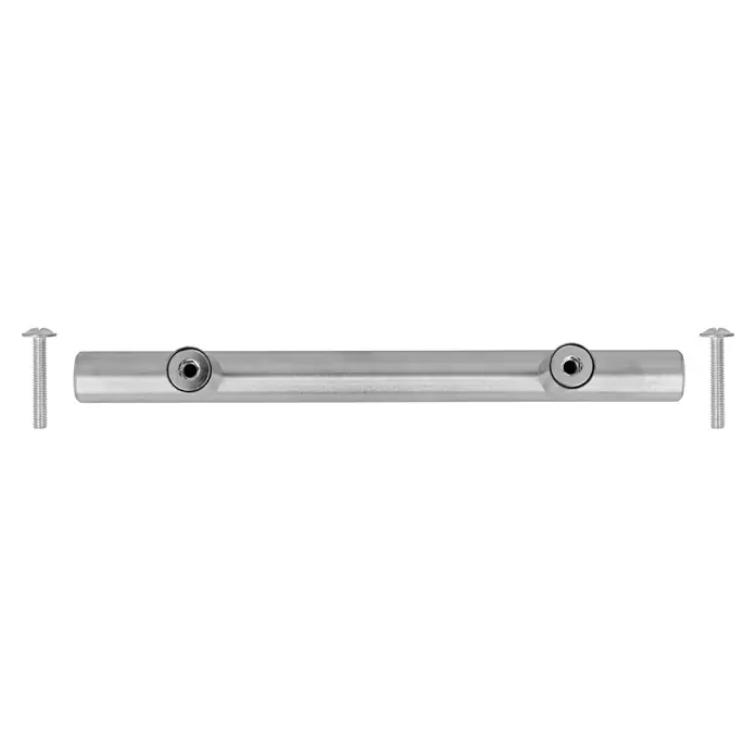 Möbelgriff - Typ Möbelgriff: Stange, Ø x L: 12 x 162 mm, Stahl, Vernickelt - Stahlstange mit zwei Schrauben für eine stabile Befestigung. Ideal für verschiedene Montagearbeiten und Projekte.