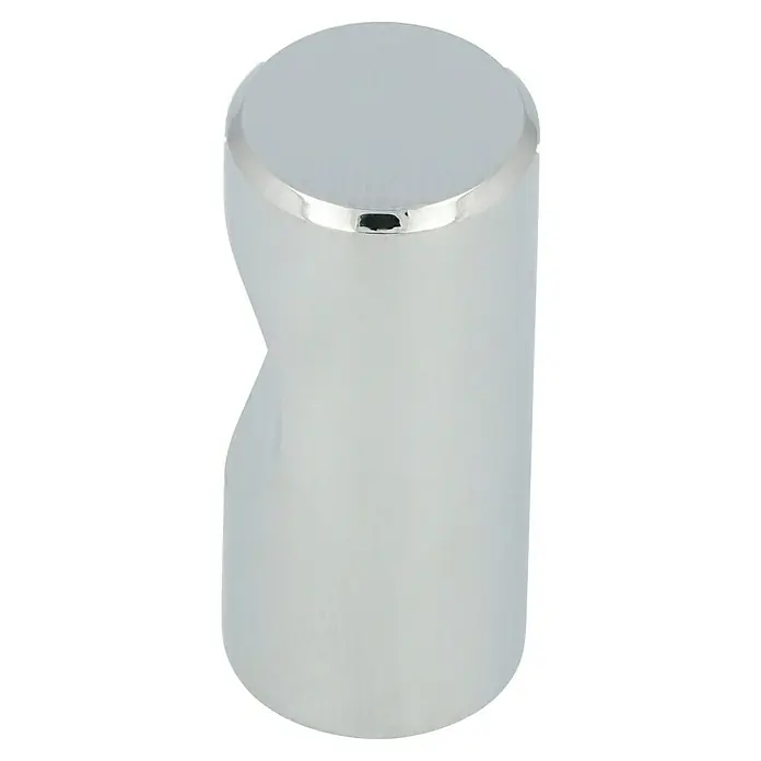 Häfele Pomo para muebles - Tipo de tirador del mueble: Botón, Ø x Al: 11 x 25 mm, Resplandeciente, Cromo - Primer plano de un tirador de mueble cromado con diseño curvo y superficie brillante, ideal para interiores modernos.