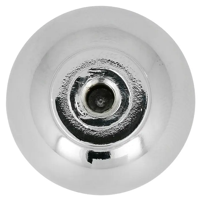 Häfele Pomo para muebles - Tipo de tirador del mueble: Botón, Ø x Al: 25 x 27 mm, Brillante - Primer plano de un tirador de mueble cromado con un diseño elegante y un acabado brillante. Ideal para estética de muebles modernos.