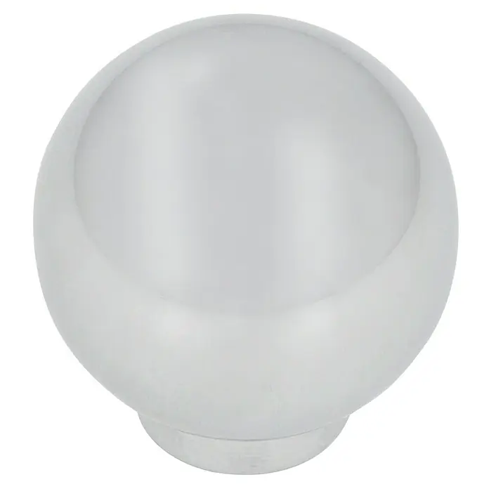 Häfele Pomo para muebles - Tipo de tirador del mueble: Botón, Ø x Al: 25 x 27 mm, Brillante - Primer plano de un pomo de mueble cromado esférico y brillante, ideal para diseños modernos.