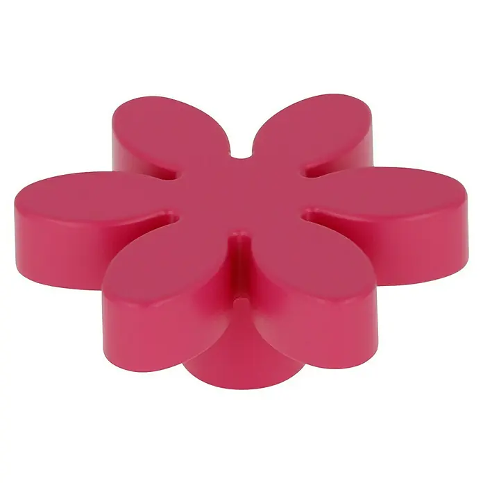 Häfele Pomo infantil para mueble - Tipo de tirador del mueble: Botón, Plástico, Lila, Características del diseño: Flor - Primer plano de una cera rosa en forma de flor, ideal para calentadores de cera para llenar las habitaciones con aromas agradables.