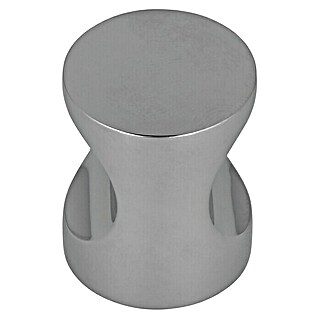 Pomo para muebles (Tipo de tirador del mueble: Botón, Ø x Al: 20 x 25 mm, Plateado)
