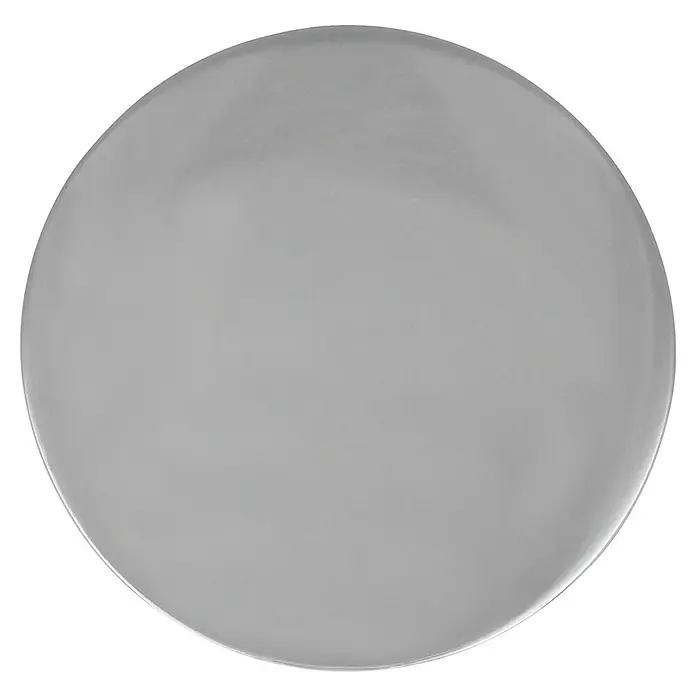 Möbelknopf - Typ Möbelgriff: Knopf, Ø x H: 20 x 25 mm, Silber - Grauer Teller mit schimmernder Oberfläche. Ideal für stilvolles Anrichten und Servieren verschiedener Speisen. Vielseitig einsetzbar.