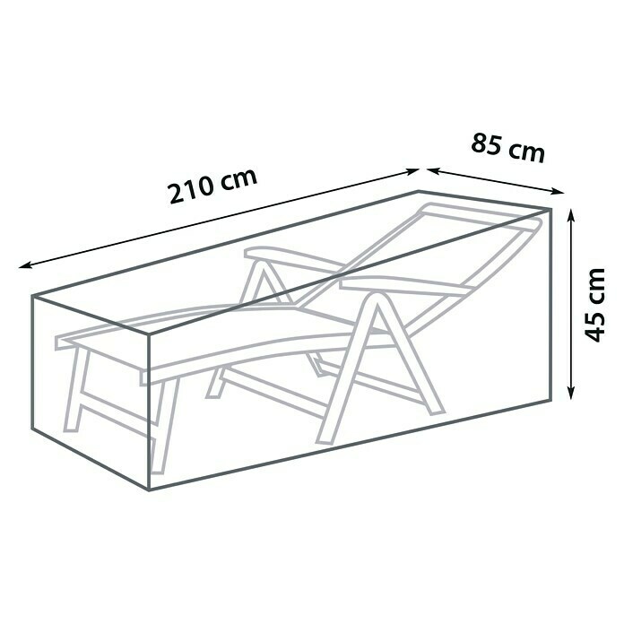 Sunfun Sonnenliegen-SchutzhülleL x B: 210 x 85 cm, Grau Sketch