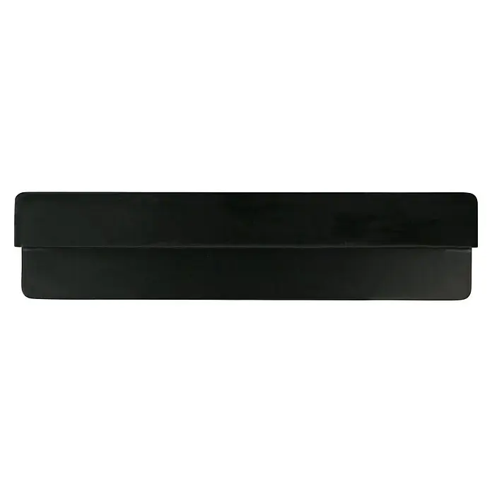 Häfele Tirador para muebles - Tipo de tirador del mueble: Concha, L x An x Al: 170 x 21 x 40 mm, Negro - Caja negra con superficie lisa y elegante, reflejando un diseño moderno y minimalista. Ideal para almacenamiento discreto o presentación elegante.