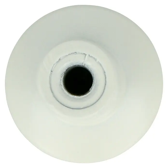 Häfele Pomo para muebles - Tipo de tirador del mueble: Botón, Ø x Al: 20 x 31 mm, Blanco - Primer plano del extremo superior de un tubo de pintura blanca, que muestra un cuello negro del tubo.