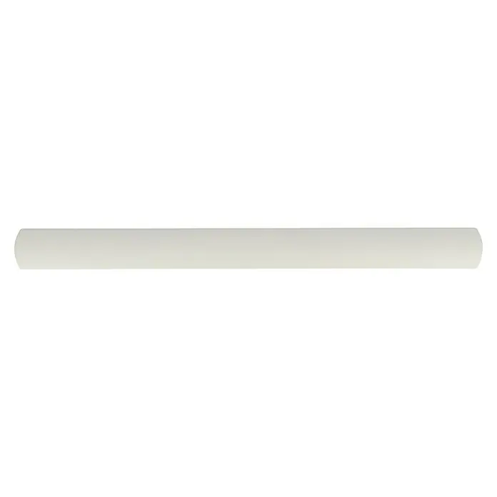 Häfele Tirador para muebles - Tipo de tirador del mueble: Estribo, L x An x Al: 219 x 32 x 20 mm, Aluminio, Lacado, Blanco - Primer plano de un producto alargado, delgado y blanco con bordes redondeados, ideal para interiores modernos, mostrando un diseño elegante.