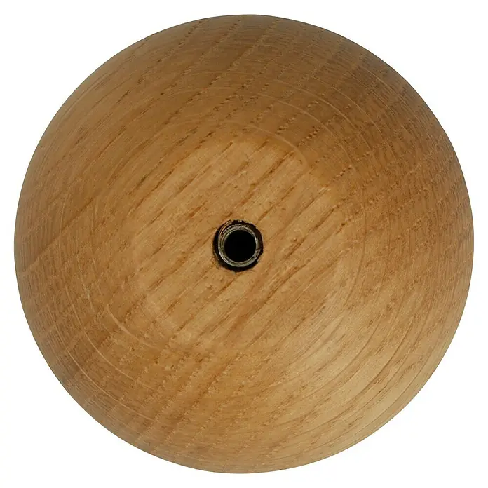 Häfele Pomo para muebles - Tipo de tirador del mueble: Botón, Ø x Al: 50 x 19,5 mm, Lacado, Blanco, Roble - Una bola de madera con un agujero central, perfecta para proyectos de artesanía o como elemento decorativo.
