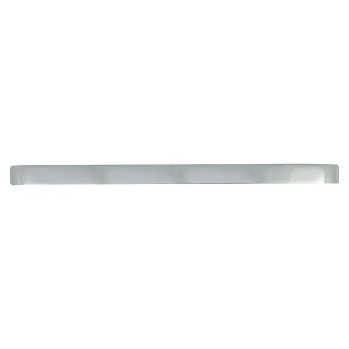 Häfele Tirador para muebles - Tipo de tirador del mueble: Barra, L x An x Al: 196 x 30 x 12 mm, Aluminio, Cromado - Esta toma muestra un objeto largo y rectangular con una superficie lisa y gris acentuada por sutiles variaciones de iluminación.