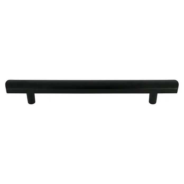 Häfele Tirador para muebles - Tipo de tirador del mueble: Estribo, L x An x Al: 219 x 32 x 20 mm, Aluminio, Lacado, Negro - Pies de dispositivo negros para muebles o aparatos electrónicos. Estables y discretos para un soporte seguro y protección contra arañazos.