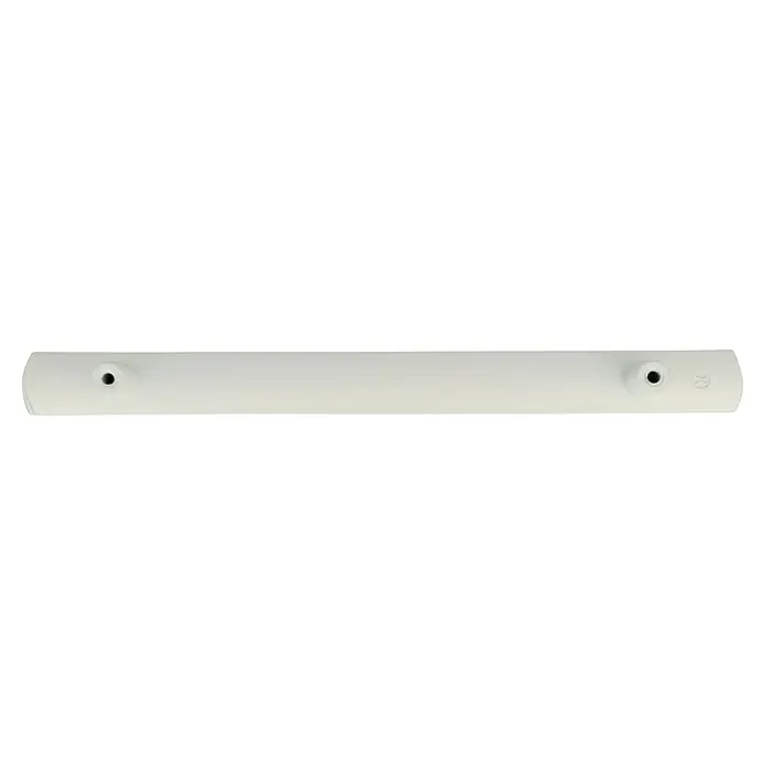 Häfele Tirador para muebles - Tipo de tirador del mueble: Estribo, L x An x Al: 219 x 32 x 20 mm, Aluminio, Lacado, Blanco - Tira de plástico blanco con dos agujeros para montaje, ideal para diversas aplicaciones y fácil instalación.