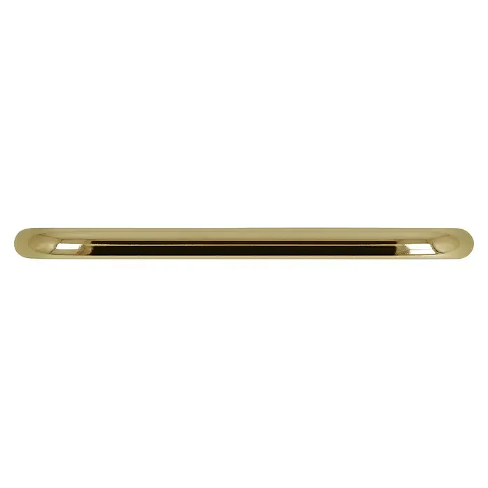 Häfele Tirador para muebles - Tipo de tirador del mueble: Estribo, Acero, Distancia entre orificios: 96 mm - Primer plano de la parte inferior de un teléfono móvil dorado que muestra los altavoces y un micrófono.