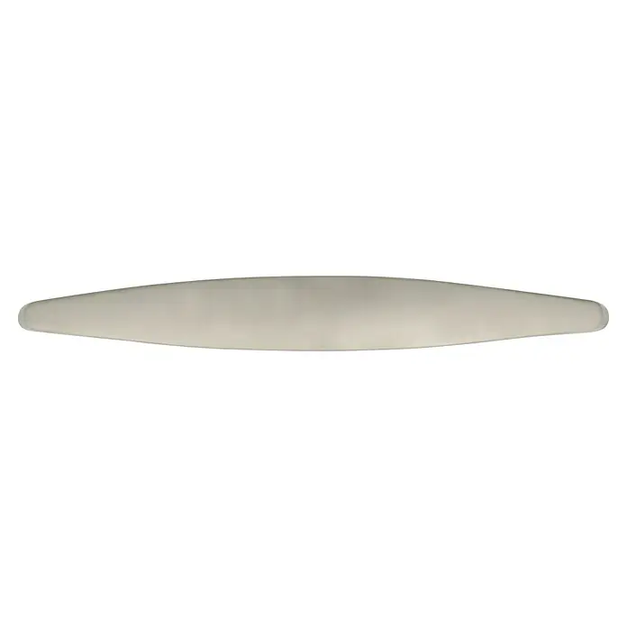 Häfele Tirador para muebles - Tipo de tirador del mueble: Estribo, L x An x Al: 142 x 18 x 27 mm - Primer plano de una barra de botones alargada de color beige, ideal para ropa o muebles, diseño minimalista.