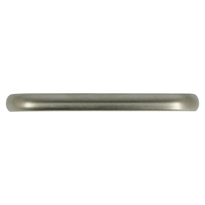 Häfele Tirador para muebles - Tipo de tirador del mueble: Estribo, Otros, Niquelado, Distancia entre orificios: 96 mm, Plateado - Primer plano de un objeto metálico alargado, redondeado y de color plateado.